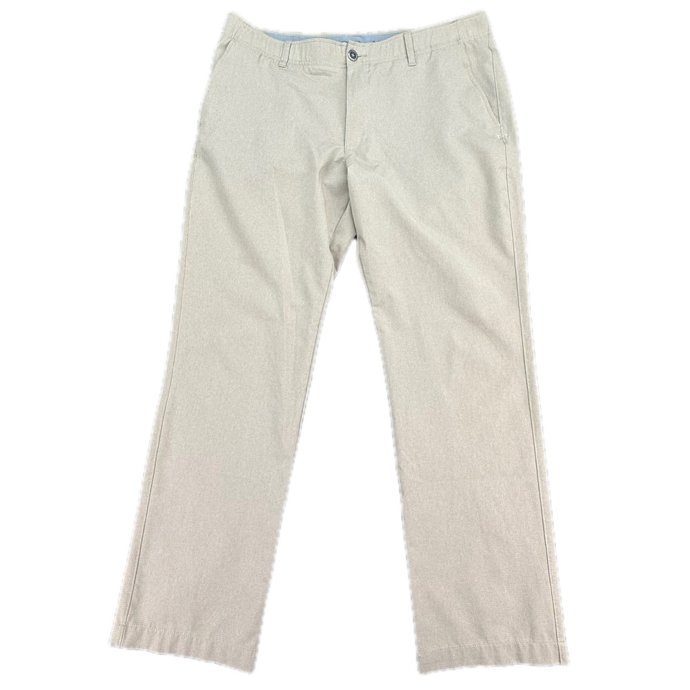 Under Armour Golf Pants‎ Mens 38x32 Beige Performance Chino Style 1347389